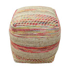 Pouf en tissu bohème fait à la main Caiman de Christopher Knight Home