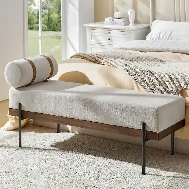 Banc d'entrée Damacio avec coussin amovible
