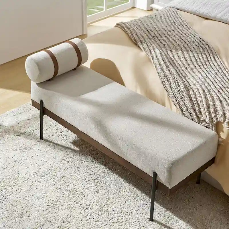 Banc d'entrée Damacio avec coussin amovible