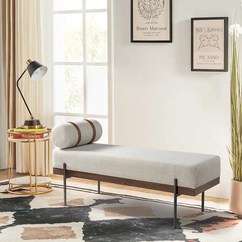 Banc d'entrée Damacio avec coussin amovible