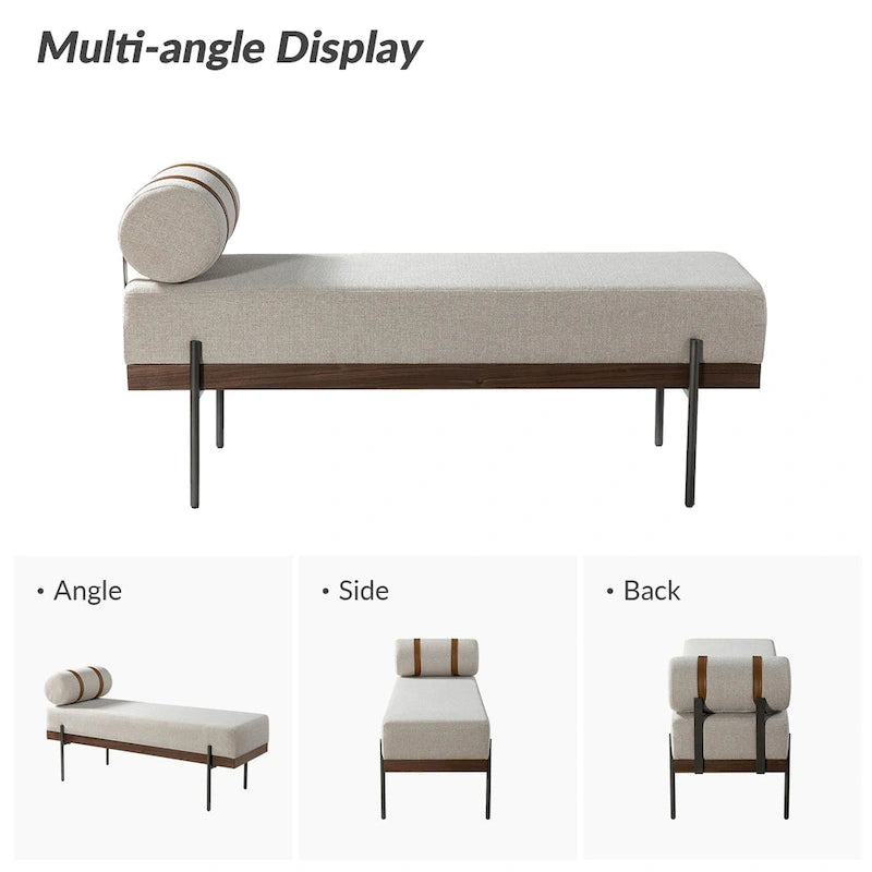 Banc d'entrée Damacio avec coussin amovible