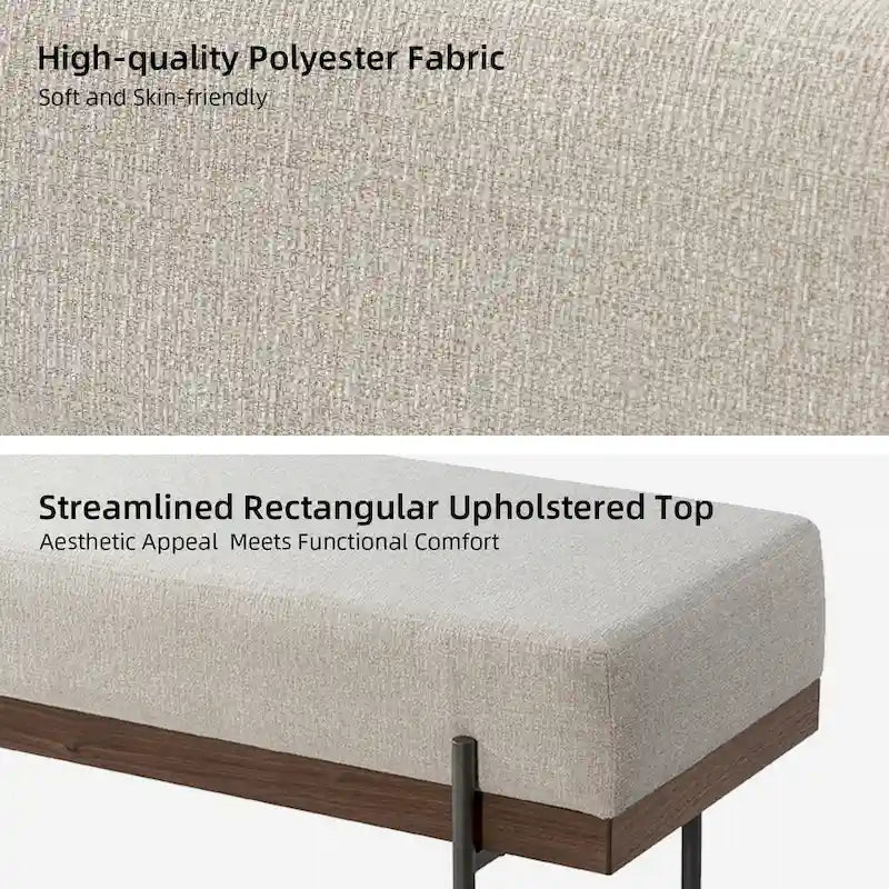 Banc d'entrée Damacio avec coussin amovible