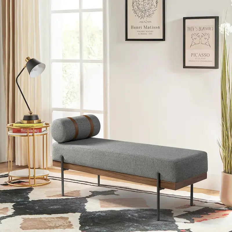 Banc d'entrée Damacio avec coussin amovible