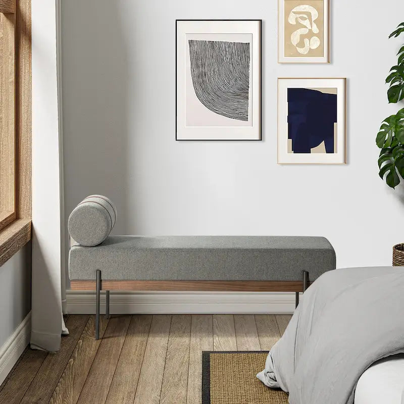Banc d'entrée Damacio avec coussin amovible