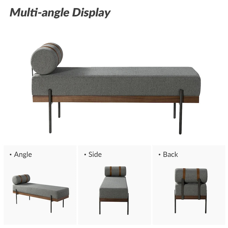 Banc d'entrée Damacio avec coussin amovible