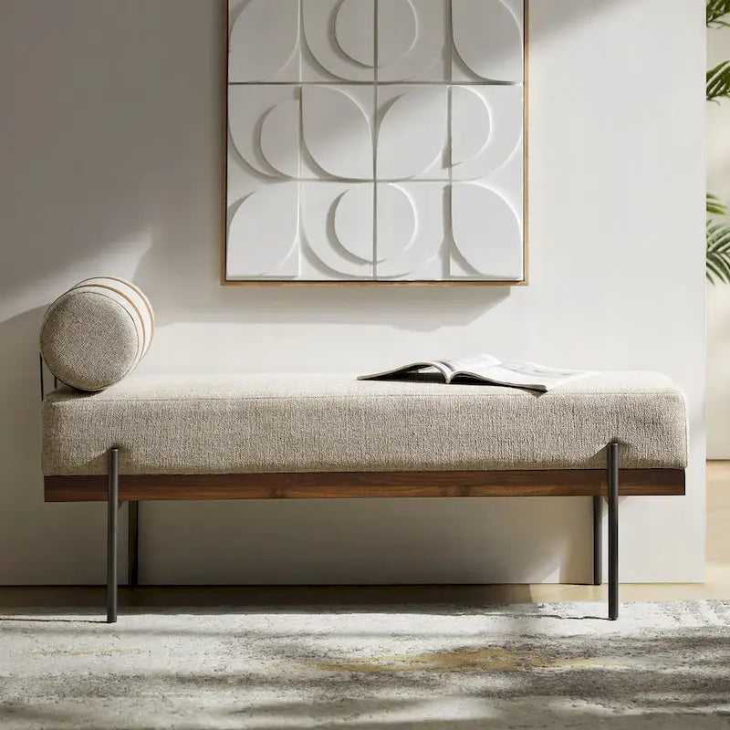 Banc d'entrée Damacio avec coussin amovible