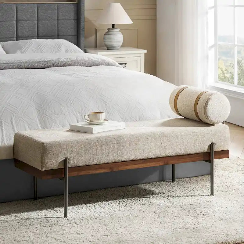 Banc d'entrée Damacio avec coussin amovible