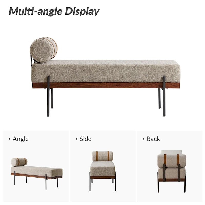 Banc d'entrée Damacio avec coussin amovible