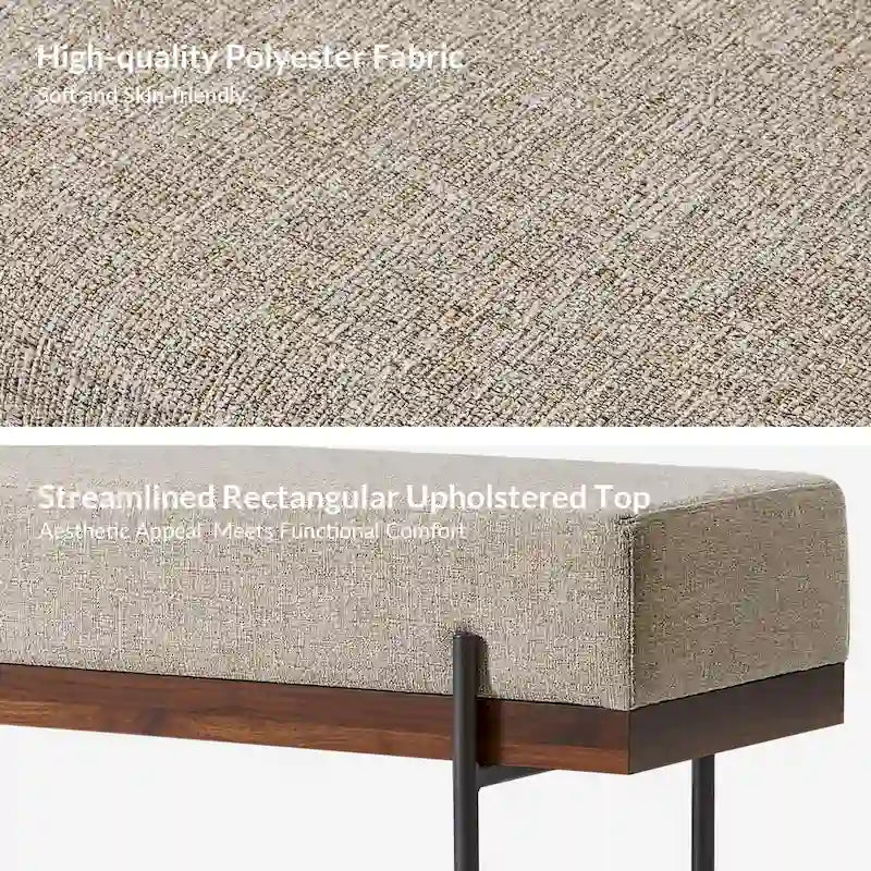 Banc d'entrée Damacio avec coussin amovible