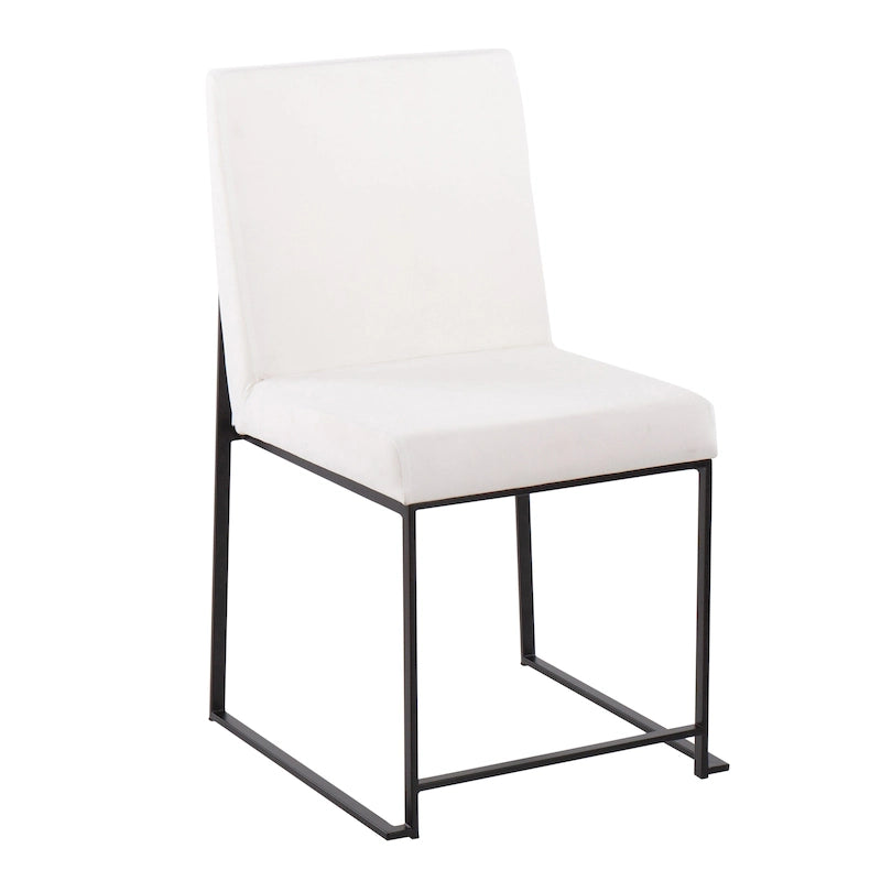 Chaise de salle à manger tapissée à dossier haut Forrest Black (Lot de 2)