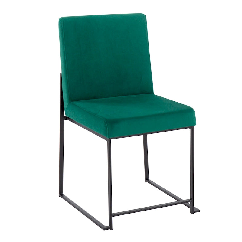 Chaise de salle à manger tapissée à dossier haut Forrest Black (Lot de 2)
