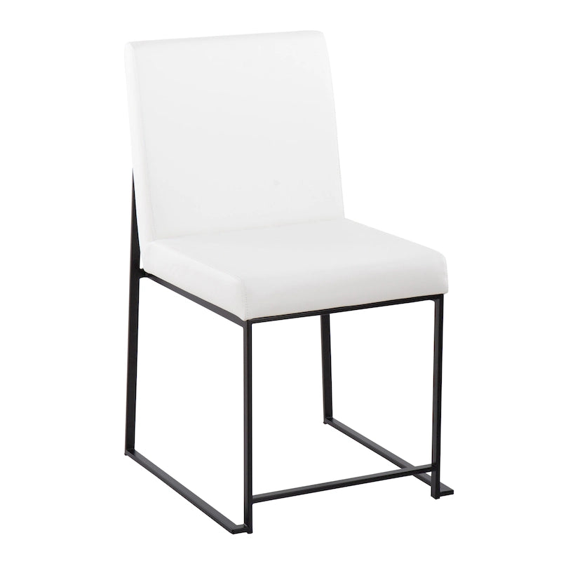 Chaise de salle à manger tapissée à dossier haut Forrest Black (Lot de 2)