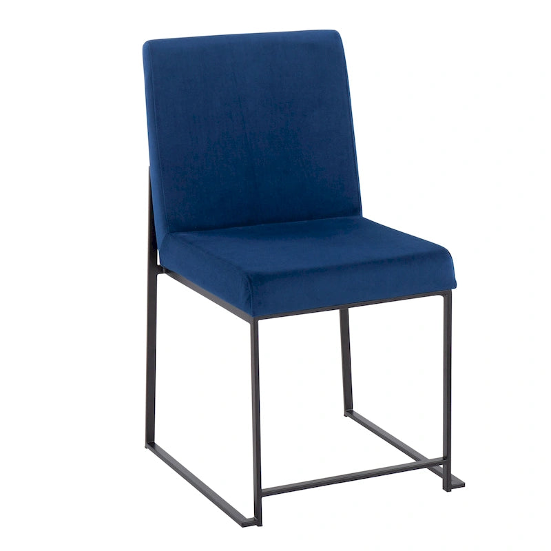 Chaise de salle à manger tapissée à dossier haut Forrest Black (Lot de 2)