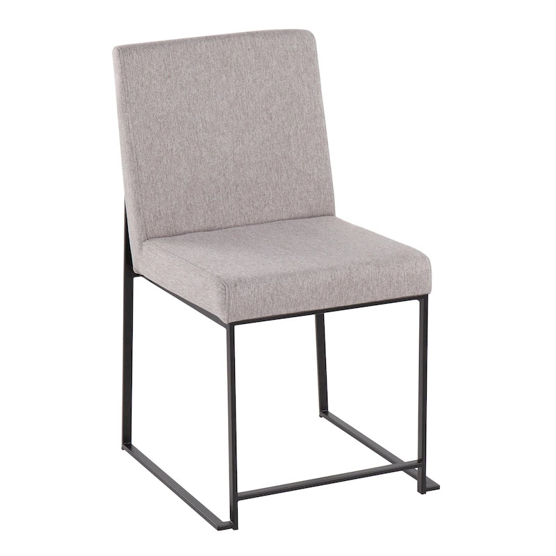 Chaise de salle à manger tapissée à dossier haut Forrest Black (Lot de 2)