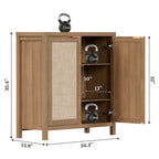 SICOTAS Buffet en rotin avec 2 portes - N/A