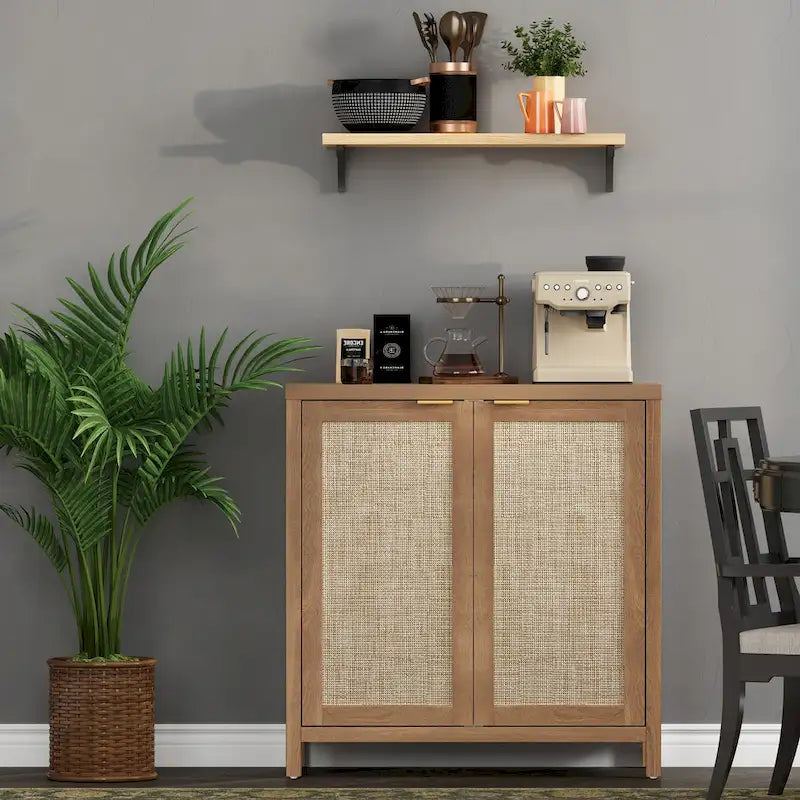 SICOTAS Buffet en rotin avec 2 portes - N/A