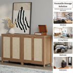SICOTAS Buffet en rotin avec 2 portes - N/A