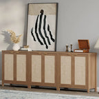 SICOTAS Buffet en rotin avec 2 portes - N/A