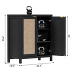 SICOTAS Buffet en rotin avec 2 portes - N/A