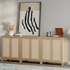 SICOTAS Buffet en rotin avec 2 portes - N/A