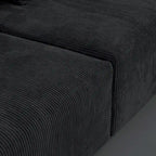 142 Contemporary Corduroy Sectional Sofa Classic Deep Couch