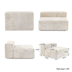 142 Contemporary Corduroy Sectional Sofa Classic Deep Couch