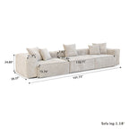 142 Contemporary Corduroy Sectional Sofa Classic Deep Couch