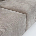 142 Contemporary Corduroy Sectional Sofa Classic Deep Couch