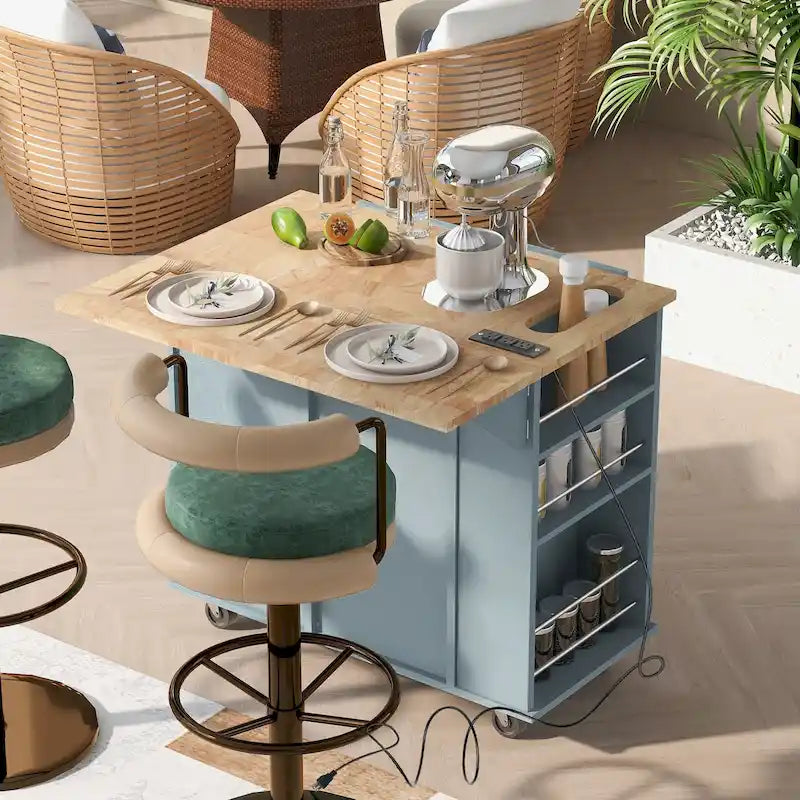 Ilot de cuisine avec abattant et prise électrique