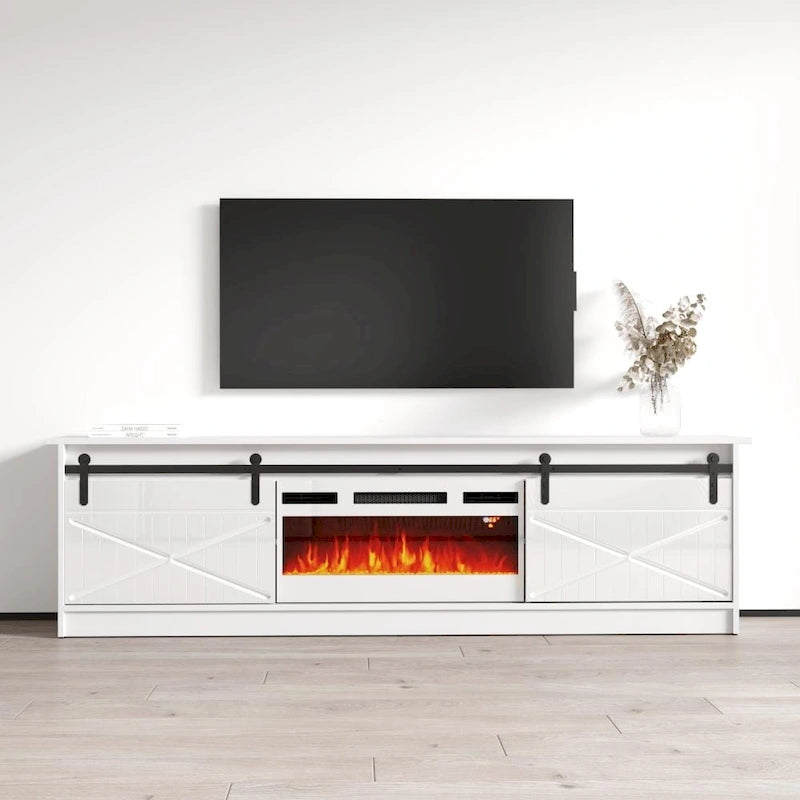 Meuble TV Granero WH-EF avec cheminée électrique 79
