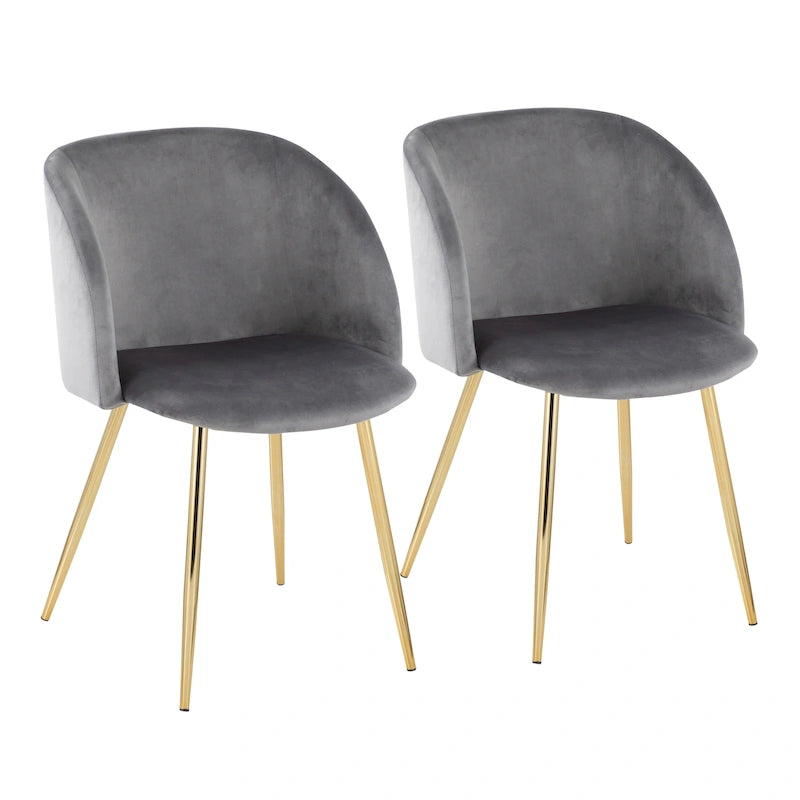 Chaises de salle à manger rembourrées Harding Silver Orchid (lot de 2)