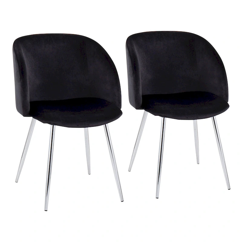 Chaises de salle à manger rembourrées Harding Silver Orchid (lot de 2)