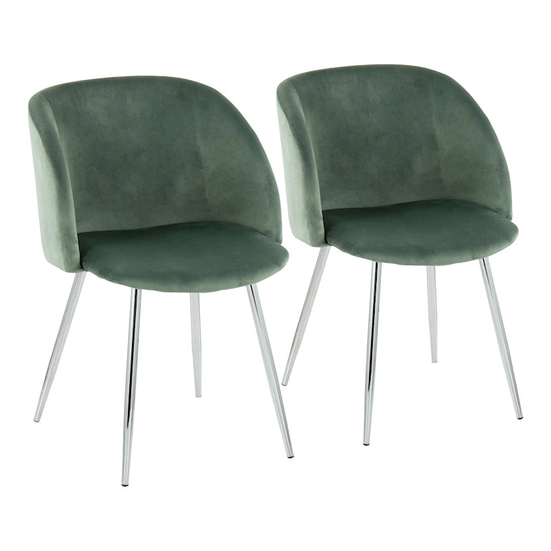 Chaises de salle à manger rembourrées Harding Silver Orchid (lot de 2)