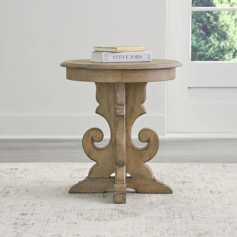Table d'appoint ronde Magnolia Manor - 2 options de finition
