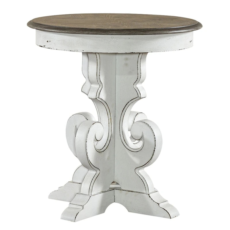 Table d'appoint ronde Magnolia Manor - 2 options de finition