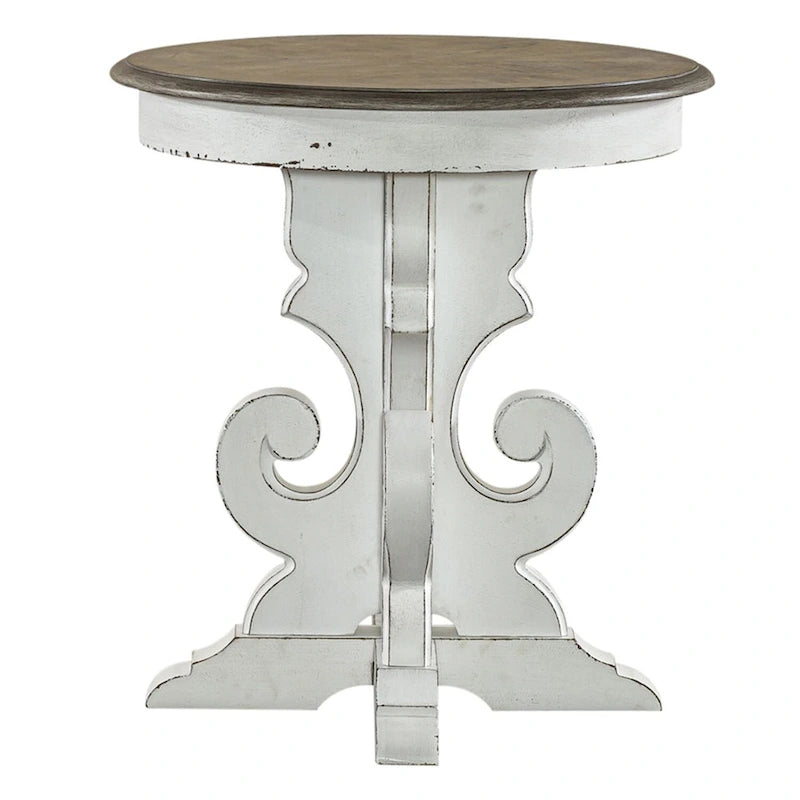 Table d'appoint ronde Magnolia Manor - 2 options de finition