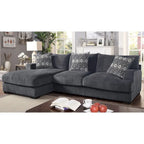 Kintra Contemporary Chenille Cushioned L-Shaped Sectional by Furniture of America