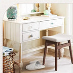 Tabouret de Maquillage à Coussin Selle - 17,83P x 12,4L x 16,53H