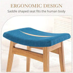 Tabouret de Maquillage à Coussin Selle - 17,83P x 12,4L x 16,53H