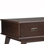 WYNDENHALL Tierney SOLID HARDWOOD 48 inch Wide Rectangle Mid Century Modern Coffee Table - 48 W x 22 D x 20 H