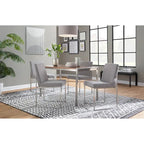Chaises de salle à manger Forrest High Back en acier inoxydable Silver Orchid (lot de 2)