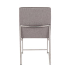 Chaises de salle à manger Forrest High Back en acier inoxydable Silver Orchid (lot de 2)