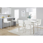 Chaises de salle à manger Forrest High Back en acier inoxydable Silver Orchid (lot de 2)