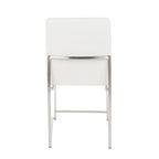 Chaises de salle à manger Forrest High Back en acier inoxydable Silver Orchid (lot de 2)