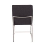 Chaises de salle à manger Forrest High Back en acier inoxydable Silver Orchid (lot de 2)