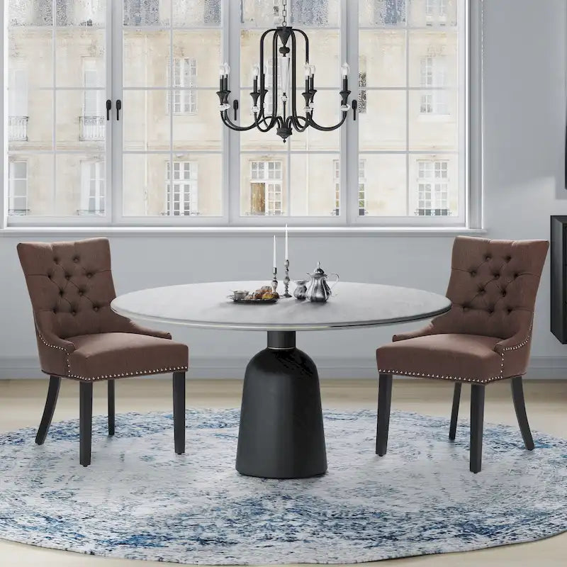 Grandview - Chaise de salle à manger capitonnée (lot de 2) - Rembourrée
