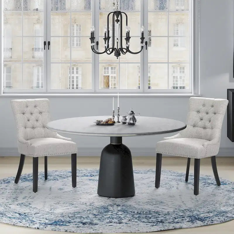 Grandview - Chaise de salle à manger capitonnée (lot de 2) - Rembourrée