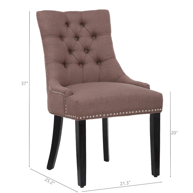 Grandview - Chaise de salle à manger capitonnée (lot de 2) - Rembourrée