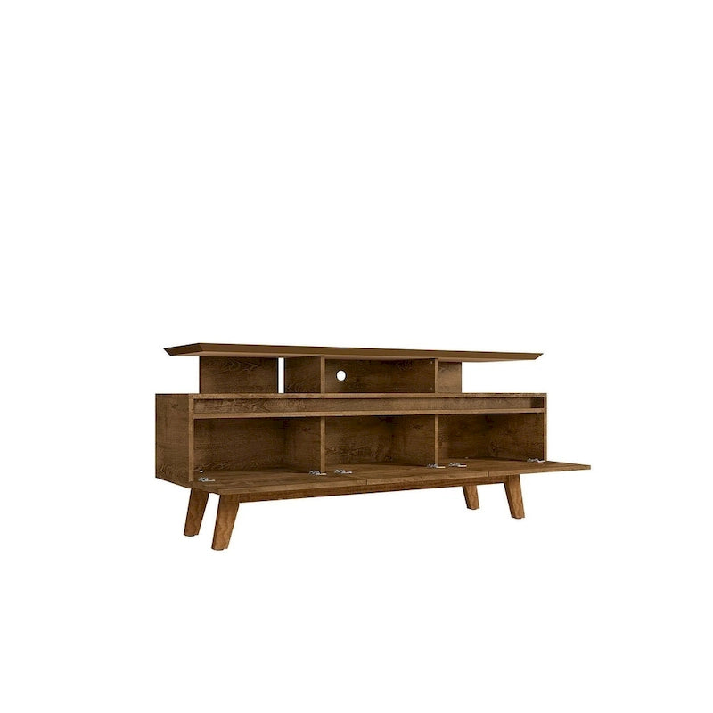 Yonkers Mid Century Modern Wood . Media Console Cabinet