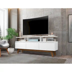 Yonkers Mid Century Modern Wood . Media Console Cabinet